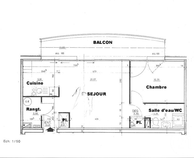 Appartement F2 à vendre - 2 pièces - 49 m2 - Romorantin Lanthenay - 41 - CENTRE